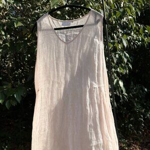 **SOLD** Paper Lace Sleeveless Linen Dress – OS